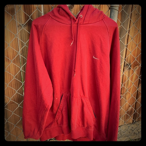 Nike Other - Vintage Nike hoodie red with grey label